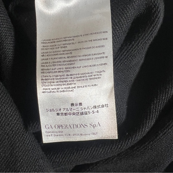 Armani Exchange Pullover Half Zip Sweatshirt in Black + Red, Men’s Medium - Picture 7 of 11